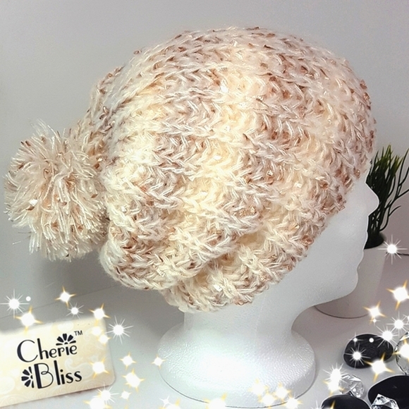 Knit Pom Pom Beanie Hat♡Knit Winter Hat - Picture 1 of 7